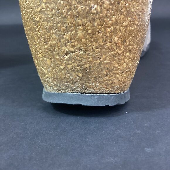 Vionic Orthaheel Strappy Slingback-Women 7-Tan-Flower-Buckle-Cork Heel-Gibraltar - Picture 7 of 13